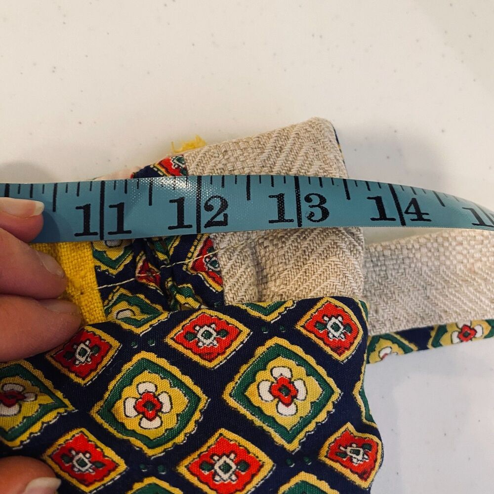Rare Vtg 70s Boho CA Chessa Davis for W.W. Duke Ltd Patchwork Maxi Skirt & Sash - Picture 9 of 10